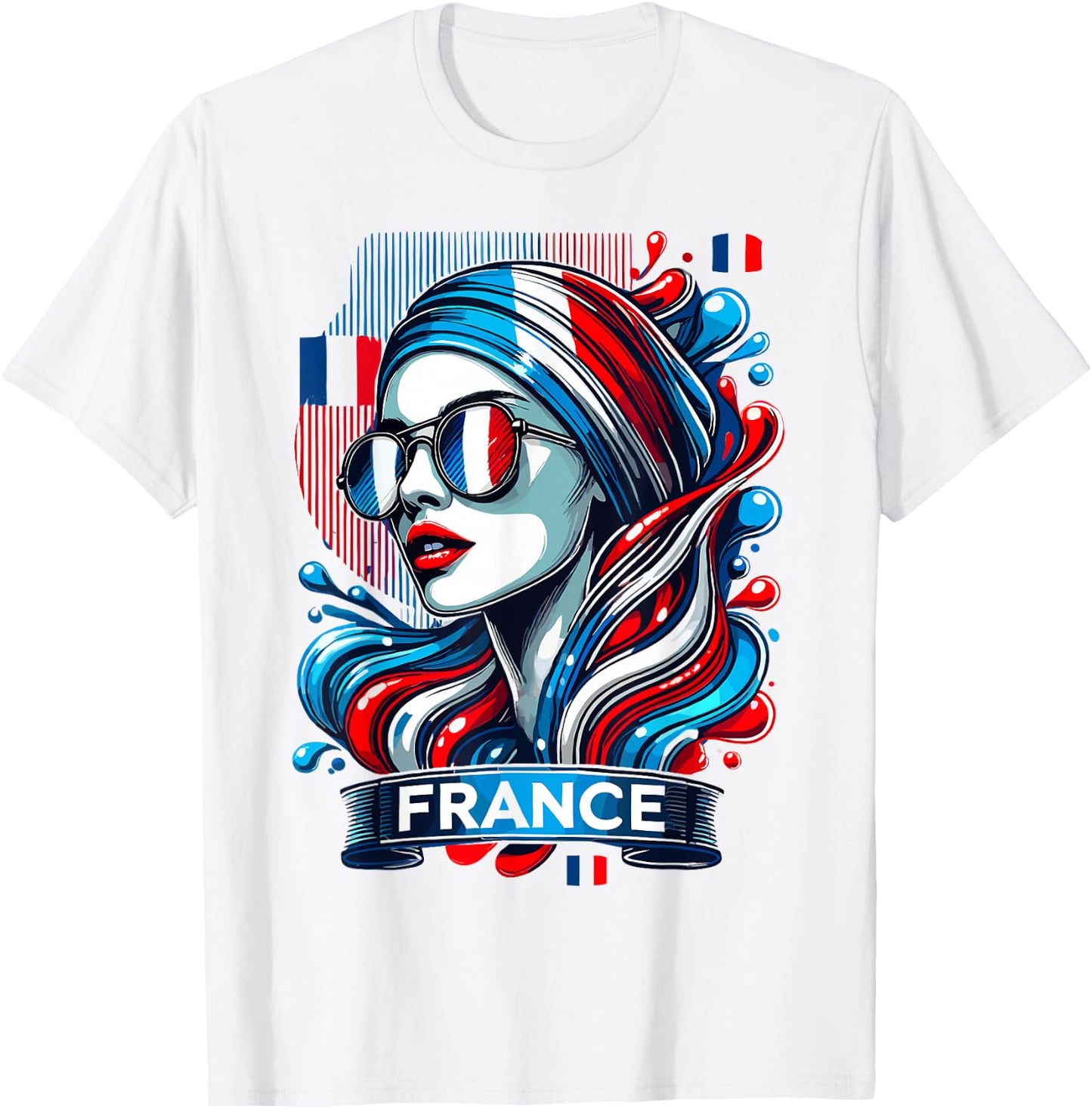 French Flag, French Flag Gift, France Supporter, , white, S T-Shirt - T-Shirt | White