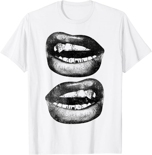 Y2K Grill T-Shirt - T-Shirt | White