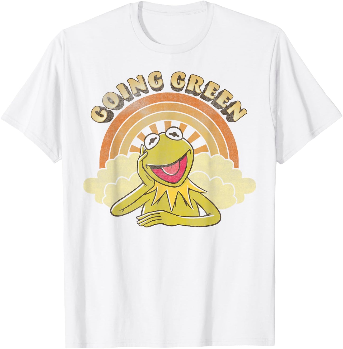 Disney The Muppets Kermit The Frog Going Green Sunrise T-Shirt - T-Shirt | White