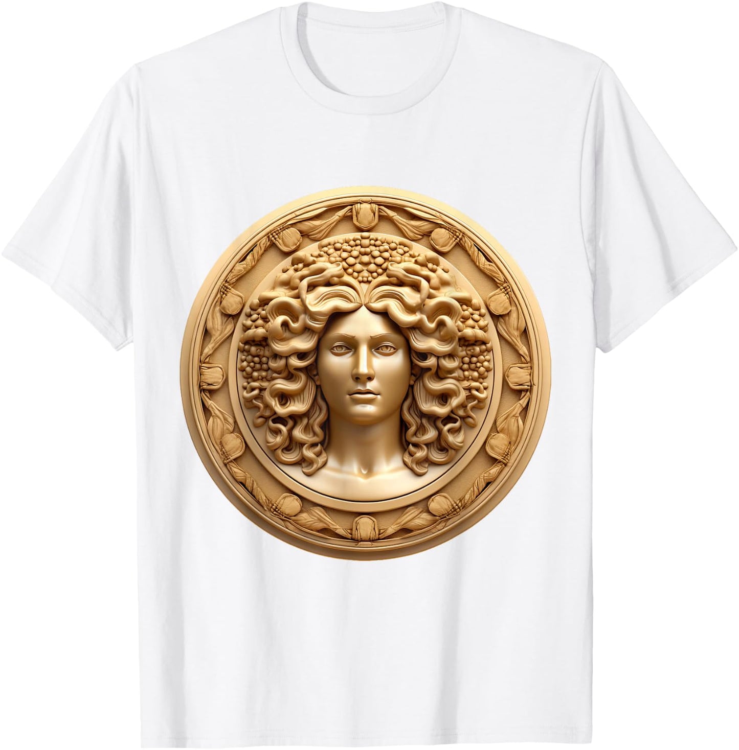 Medusahead Greek Mythology Ancient Snake Hair T-Shirt - T-Shirt | White