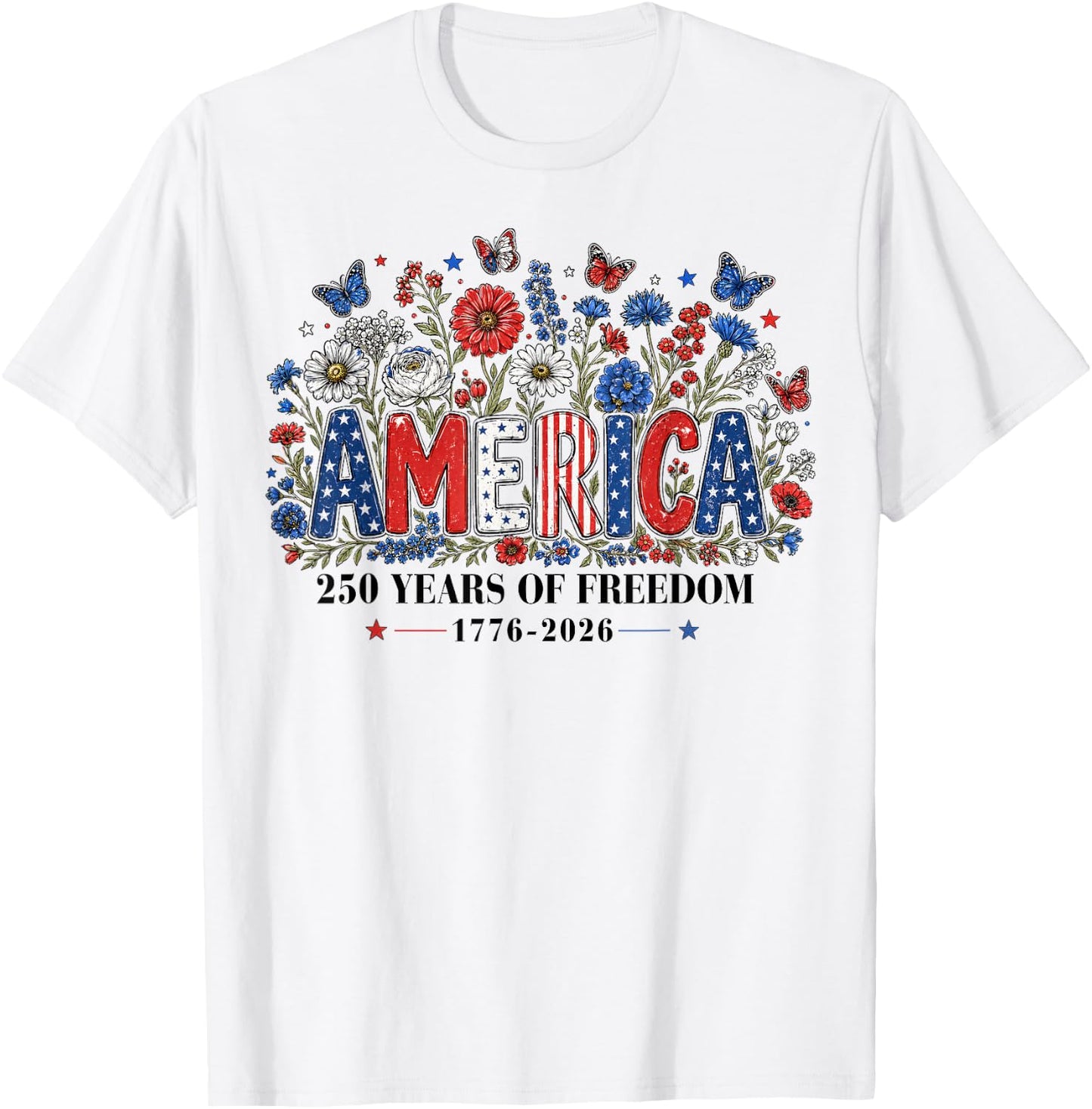 250 Years America Anniversary USA 250th Birthday Apparel T-Shirt - T-Shirt | White