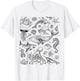 Ocean Life Dolphin Beach Fish 90s Vintage Graphic T-Shirt - T-Shirt | White
