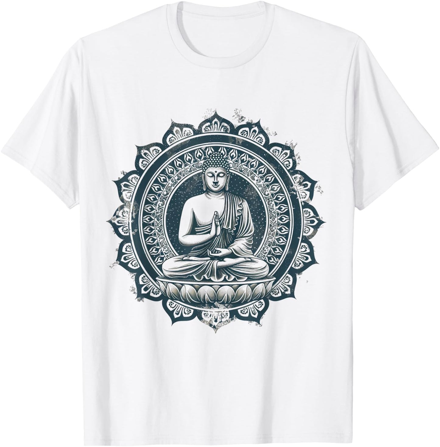 Meditation Zen Buddha Buddhist Zen Buddha Spiritual Hindu , black T-Shirt - T-Shirt | White