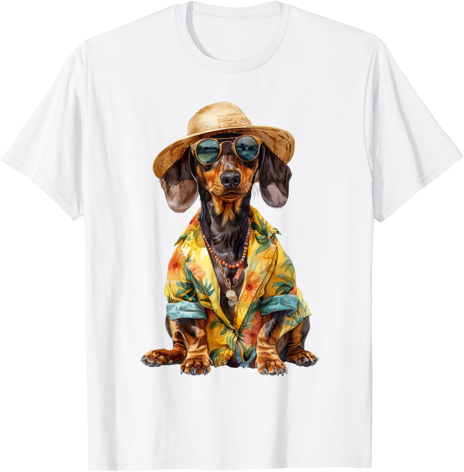Summer Dog Dackel & Dachshund T-Shirt - T-Shirt | White
