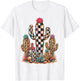 Leopard Checkerboard Cactus Western Desert Graphic T-Shirt - T-Shirt | White