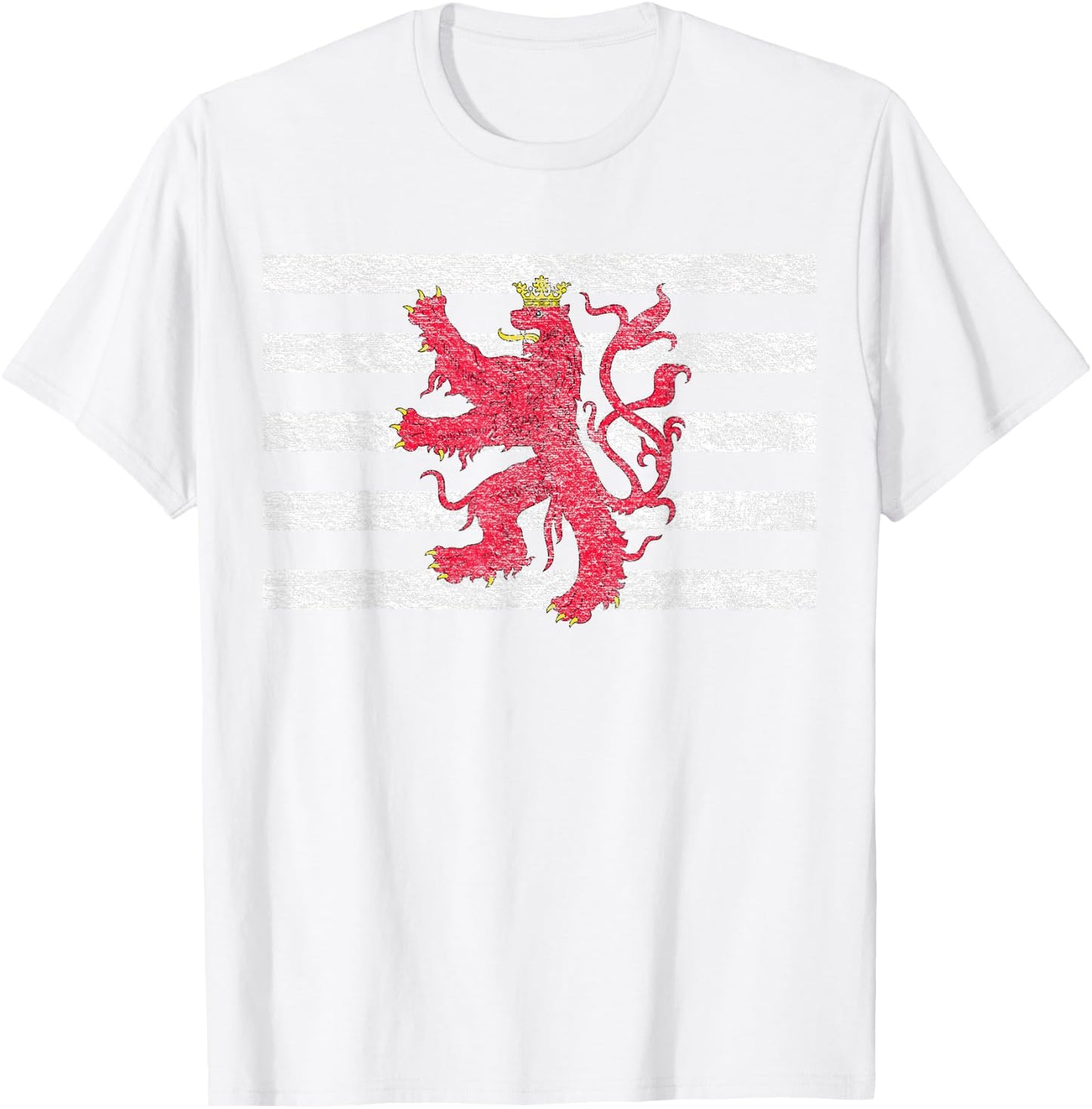 Luxembourg Flag Red Lion Ensign Version T-Shirt - T-Shirt | White