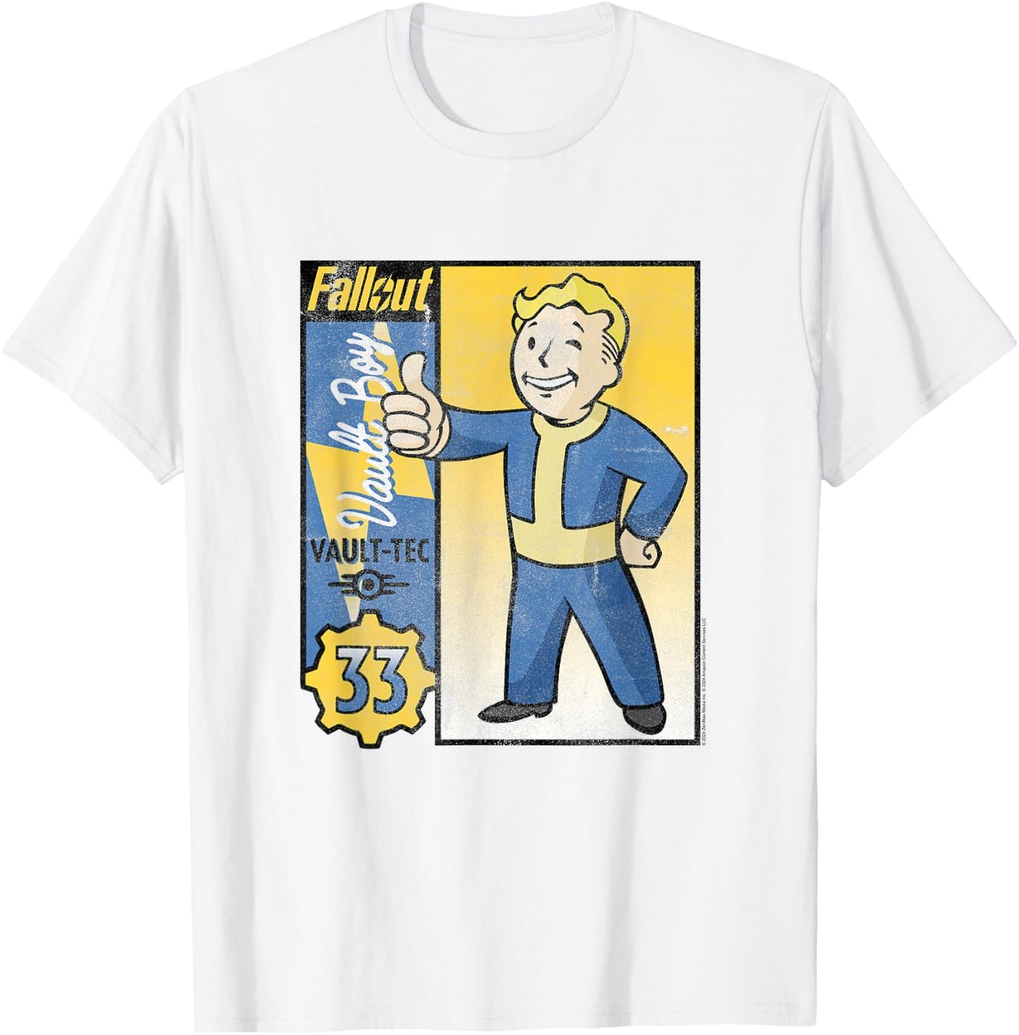 Fallout TV Series Vault-Tec Trading Card , White T-Shirt - T-Shirt | White