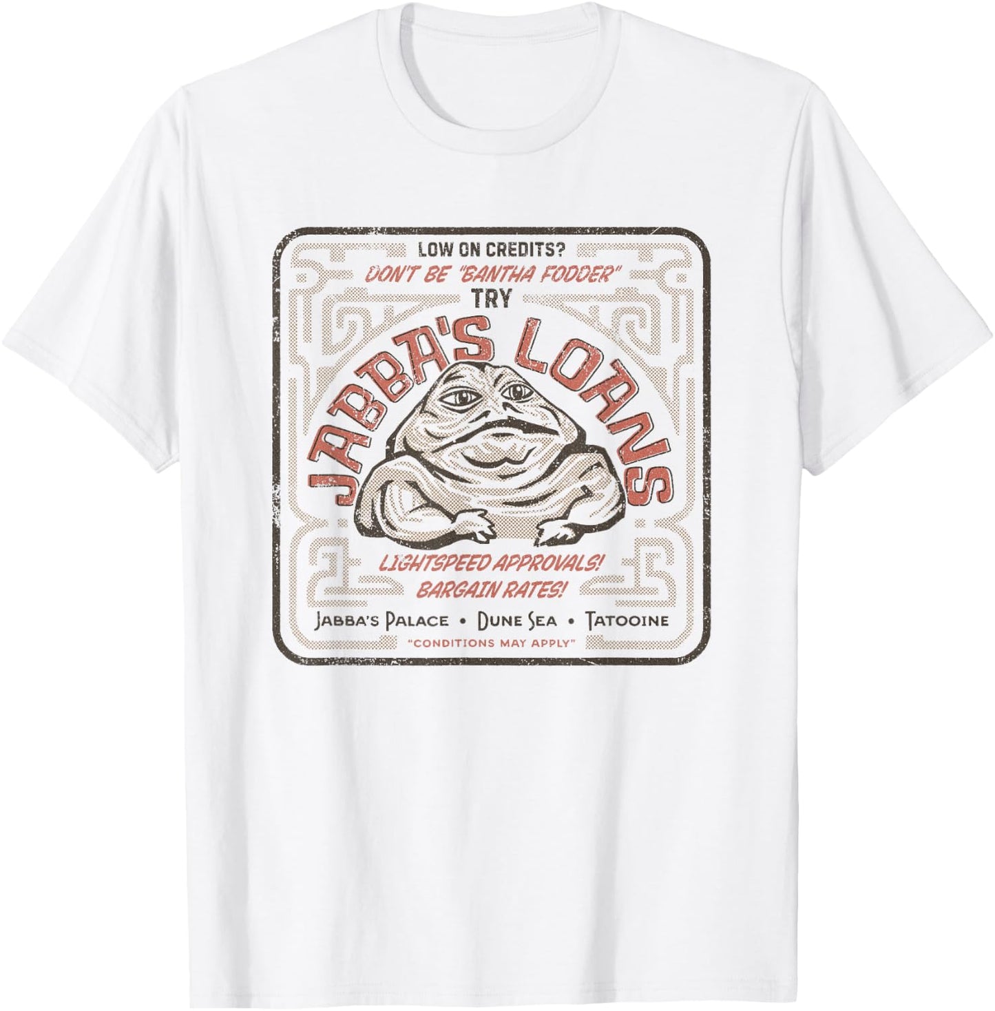 Star Wars Jabba The Hutt Loans Comic T-Shirt - T-Shirt | White