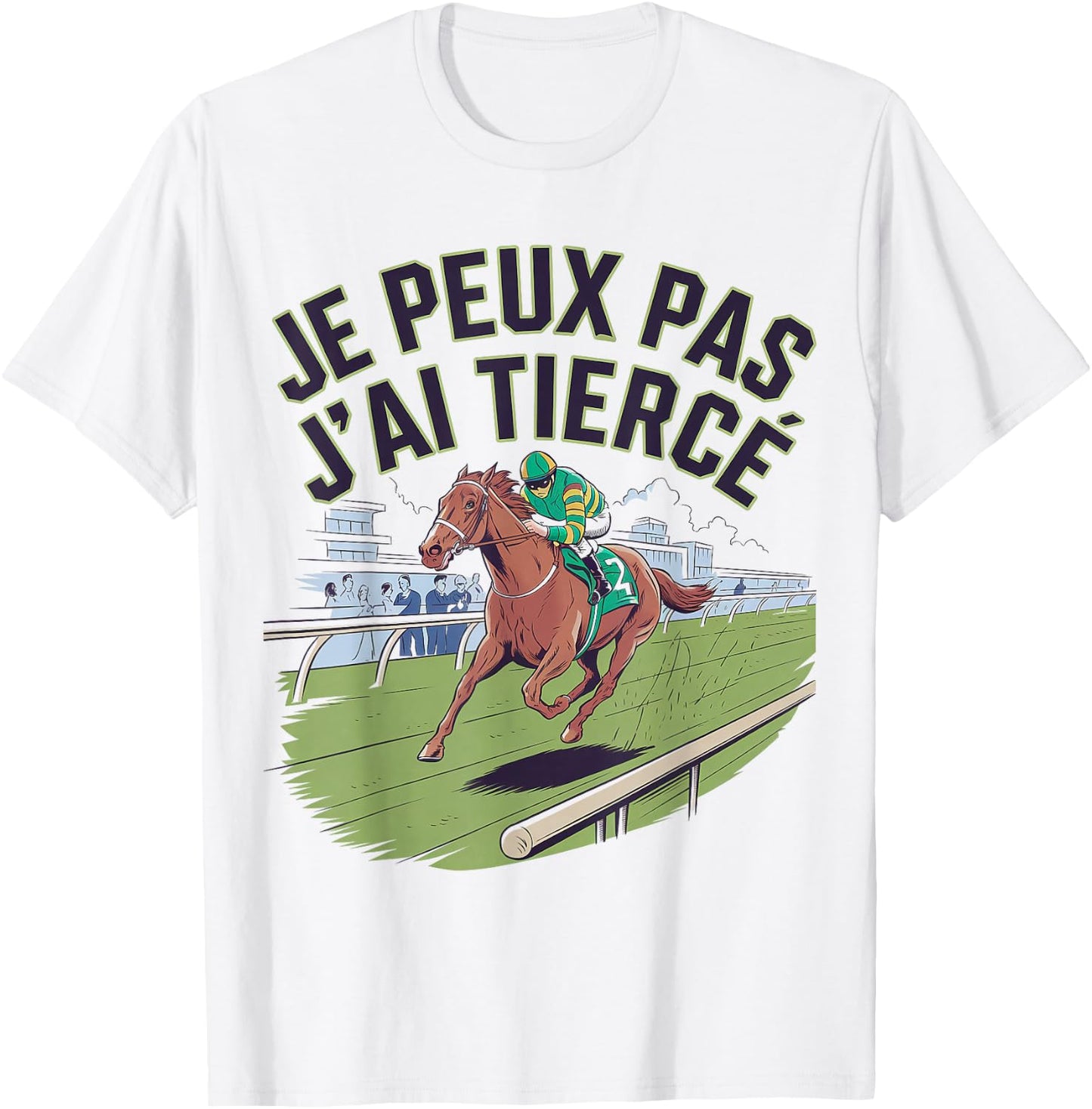 Je peux pas j'ai Tiercé , grey, S T-Shirt - T-Shirt | White