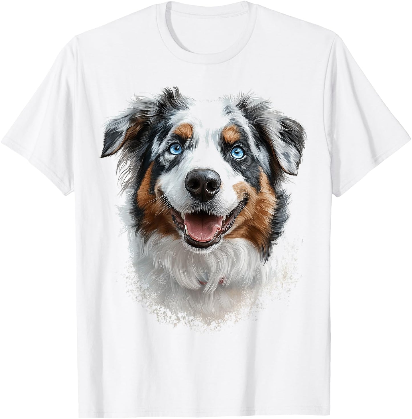 Australian Shepherd Dog Motif Pet Art Australian Shepherd Women Kids T-Shirt - T-Shirt | White