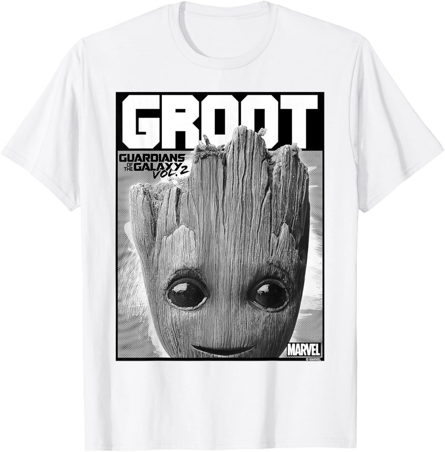 Marvel Guardians Vol. 2 Baby Groot Close-Up C2 T-Shirt - T-Shirt | White