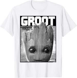 Marvel Guardians Vol. 2 Baby Groot Close-Up C2 T-Shirt - T-Shirt | White