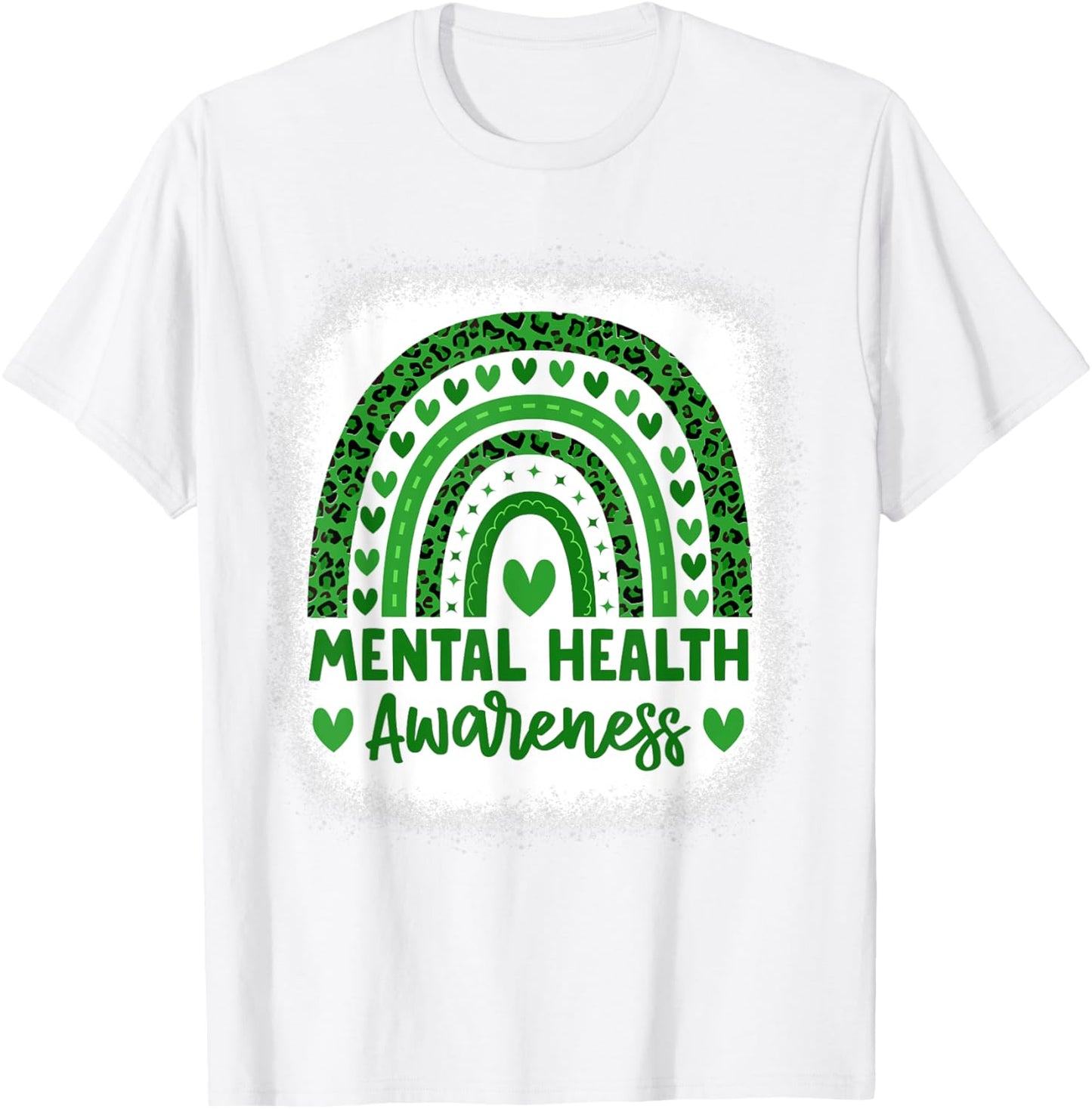 Mental Health Awareness Green Ribbon Women Mental Health T-Shirt - T-Shirt | White