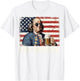 Ben Drankin Beer 4th of July Vintage Flag Funny Women Men T-Shirt - T-Shirt | White