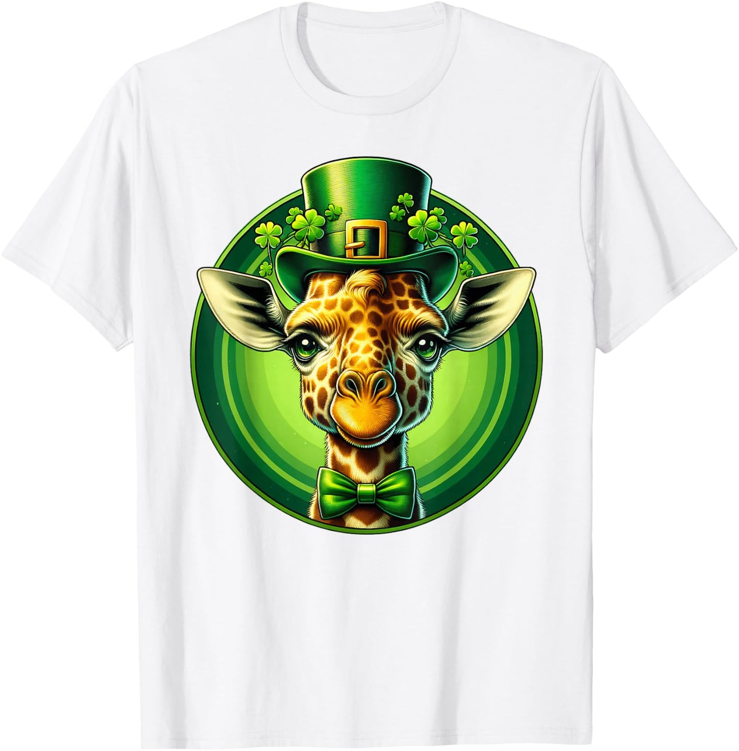 Funny Leprechaun Giraffe St Patricks Day Kids Men Women T-Shirt - T-Shirt | White