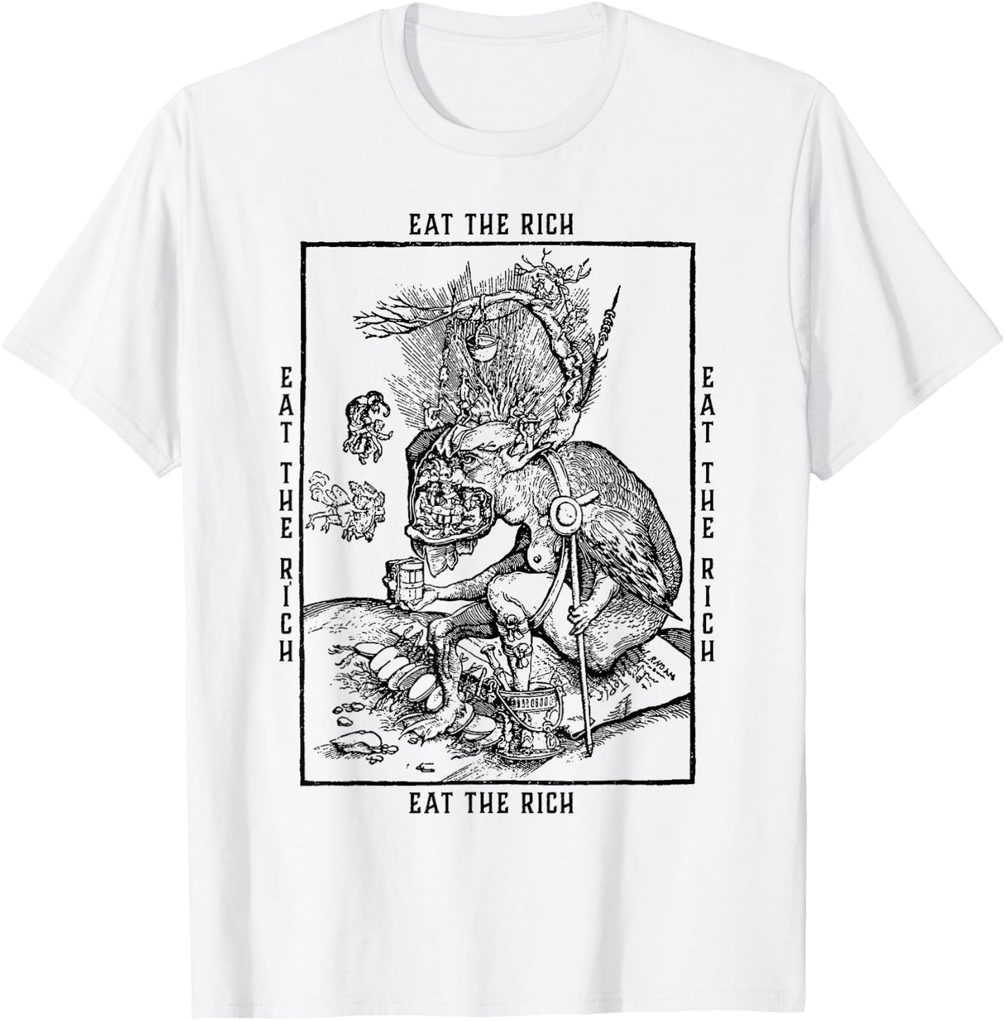 Essen Sie die Reichen | Antikapitalist | Kommunist | Sozialistisch T-Shirt - T-Shirt | White