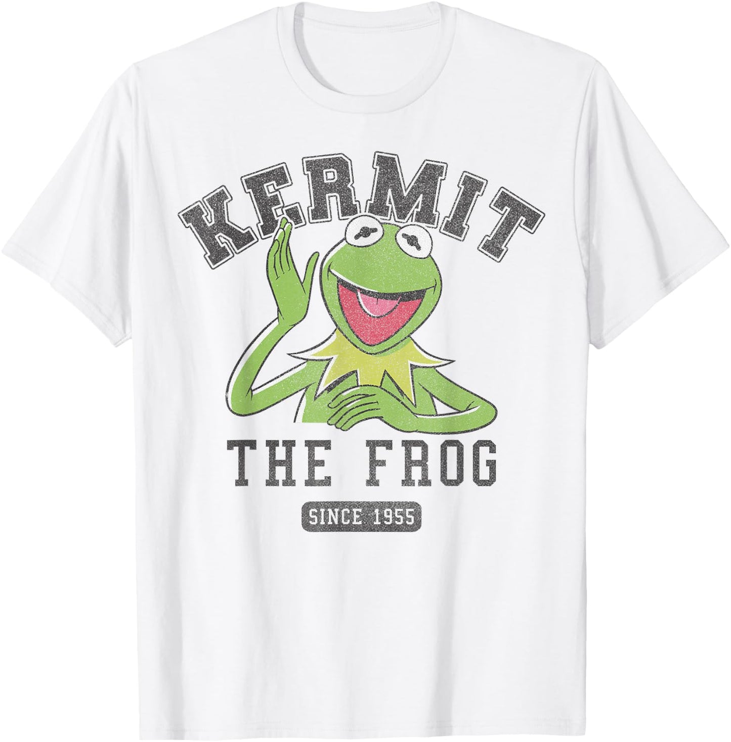 Disney The Muppets Kermit The Frog Since 1955 Collegiate T-Shirt - T-Shirt | White