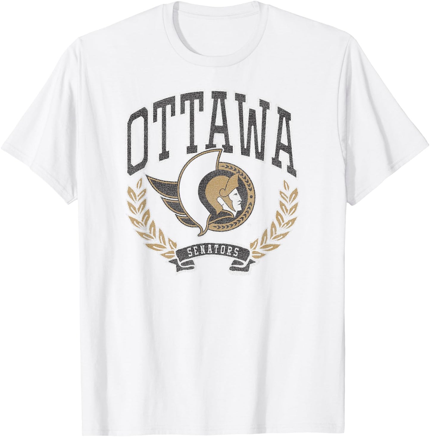 Ottawa Senators Vintage Victory Red Officially Licensed T-Shirt - T-Shirt | White