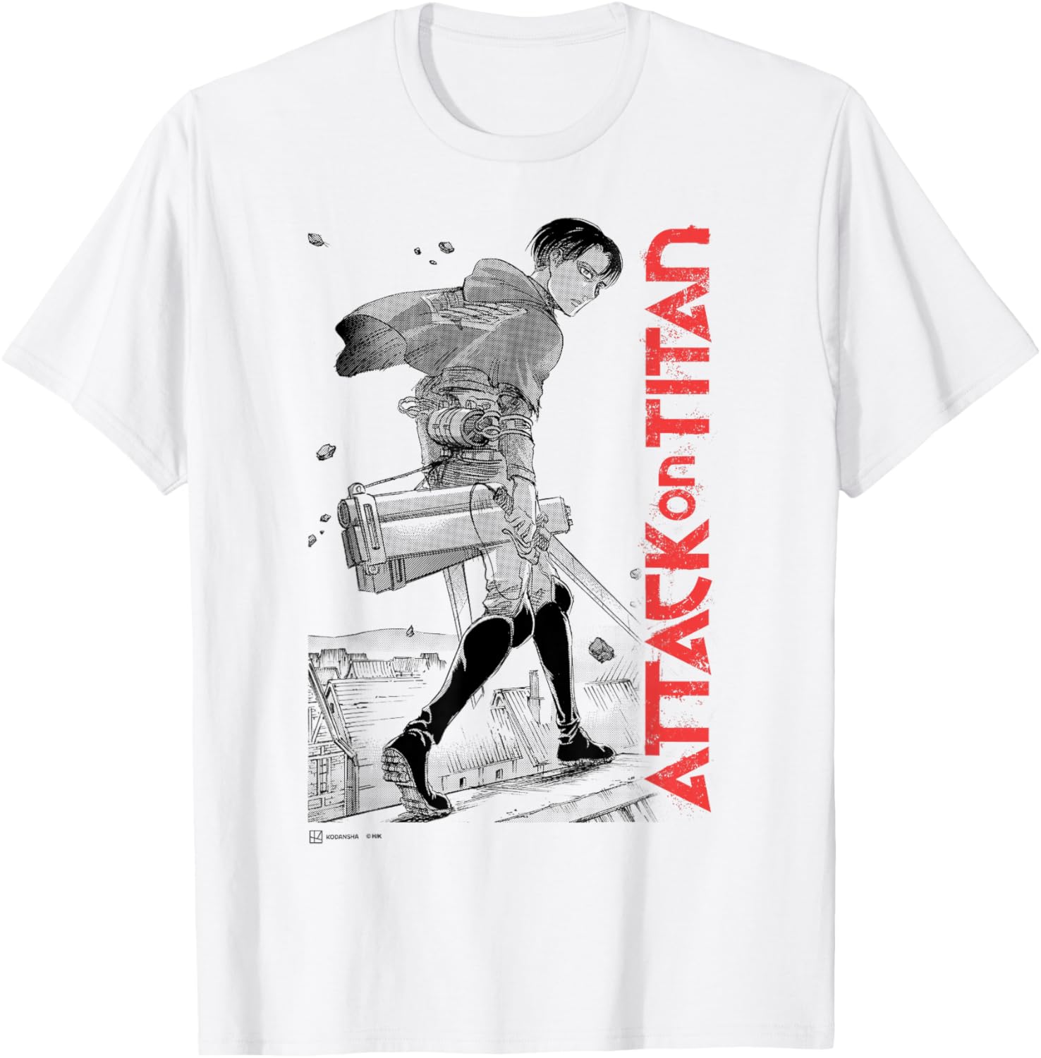 Attack on Titan Levi Ackerman Japanese Manga Epic Portrait T-Shirt - T-Shirt | White