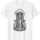 Morrigan Celtic Raven Goddess Sacred Warrior Line Art T-Shirt - T-Shirt | White