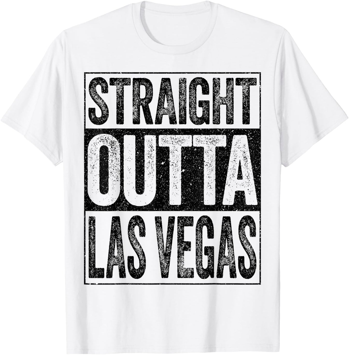Straight Outta Las Vegas Shirt Men Women Kids Nevada State T-Shirt - T-Shirt | White