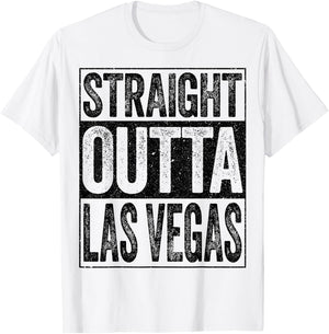 Straight Outta Las Vegas Shirt Men Women Kids Nevada State T-Shirt - T-Shirt | White