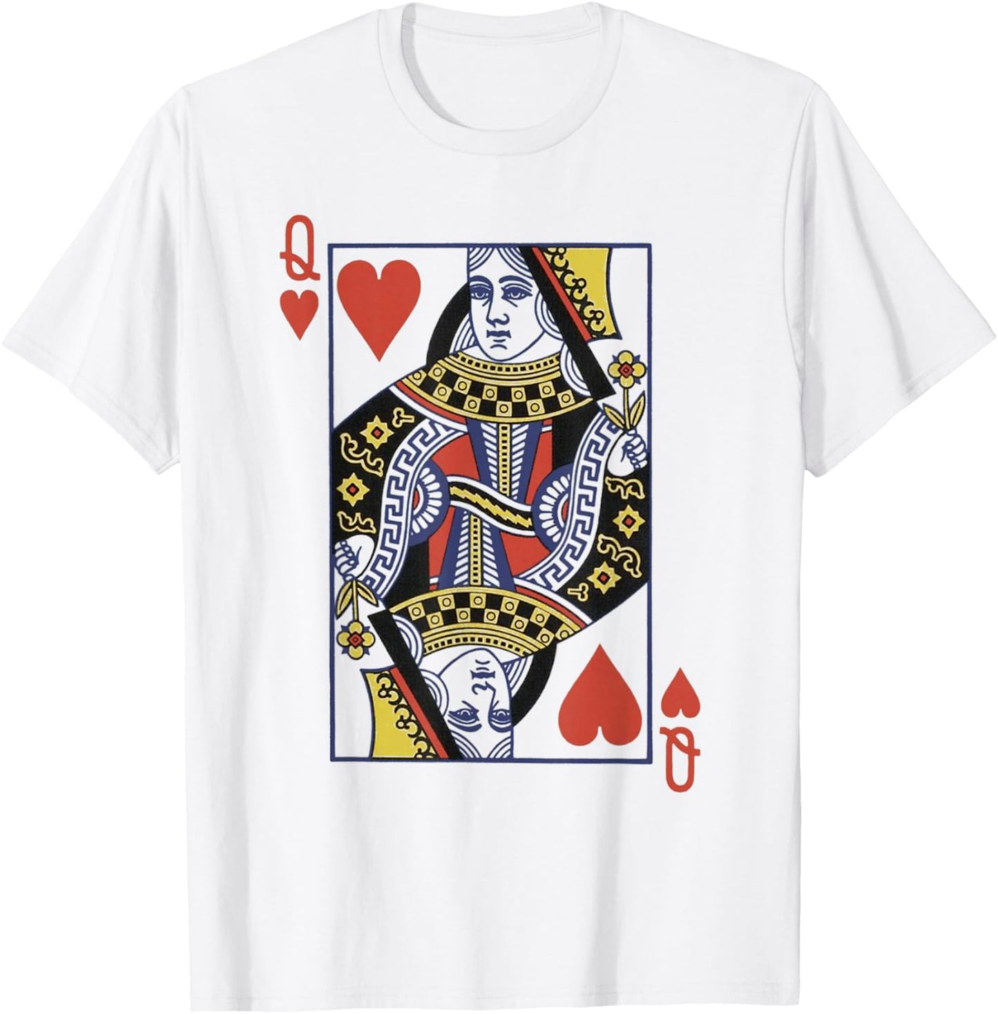 Queen Of Hearts Valentines Day Cool V-Day Couple Matching T-Shirt - T-Shirt | White