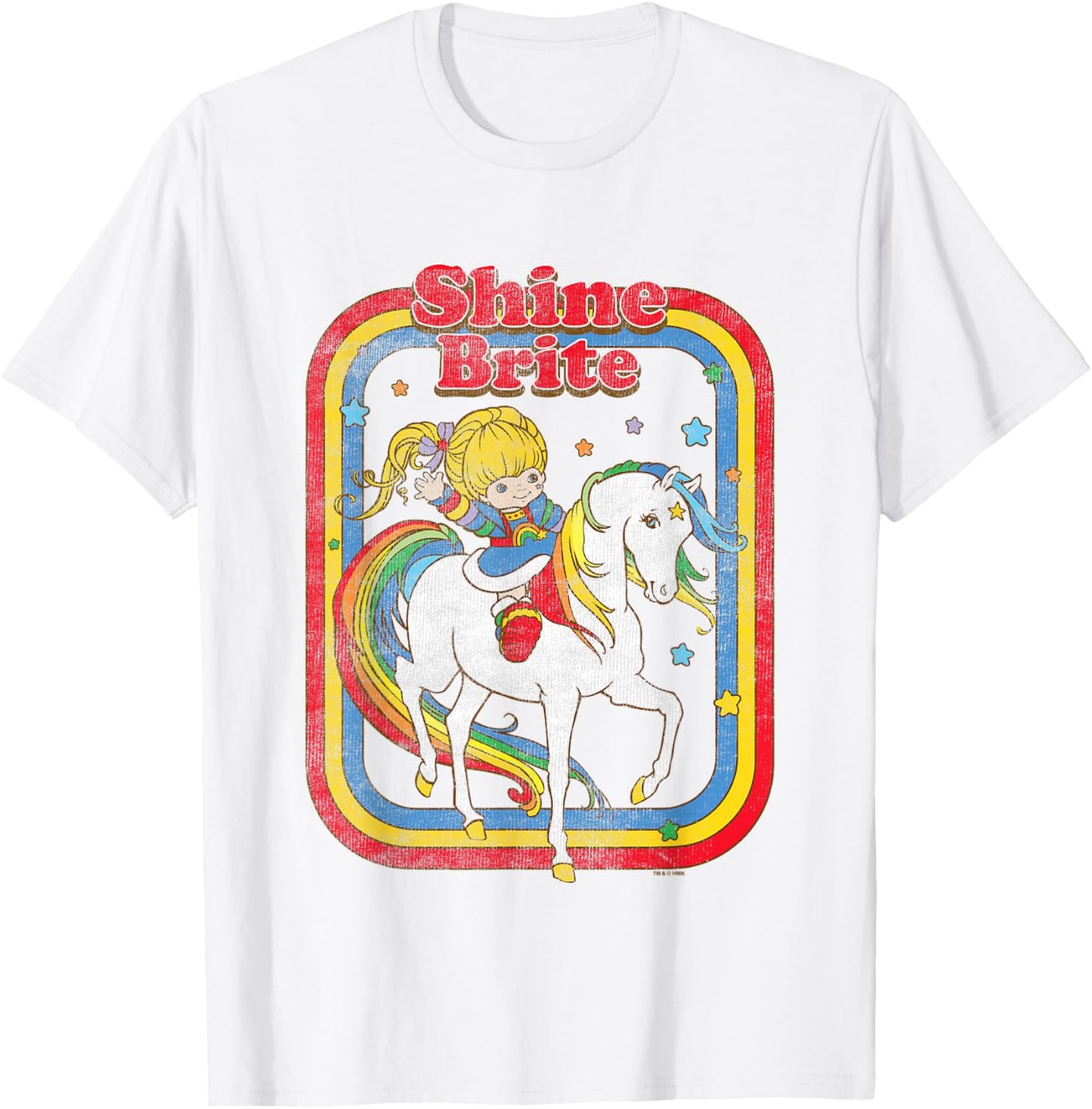 Rainbow Brite & Starlite Shine Bright BFF's , White T-Shirt - T-Shirt | White