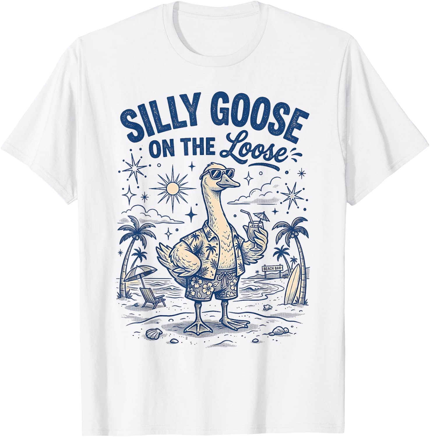 Silly Goose On The Loose T-Shirt - T-Shirt | White