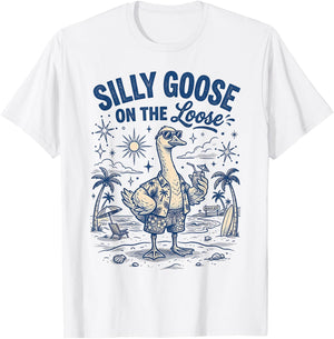 Silly Goose On The Loose T-Shirt - T-Shirt | White