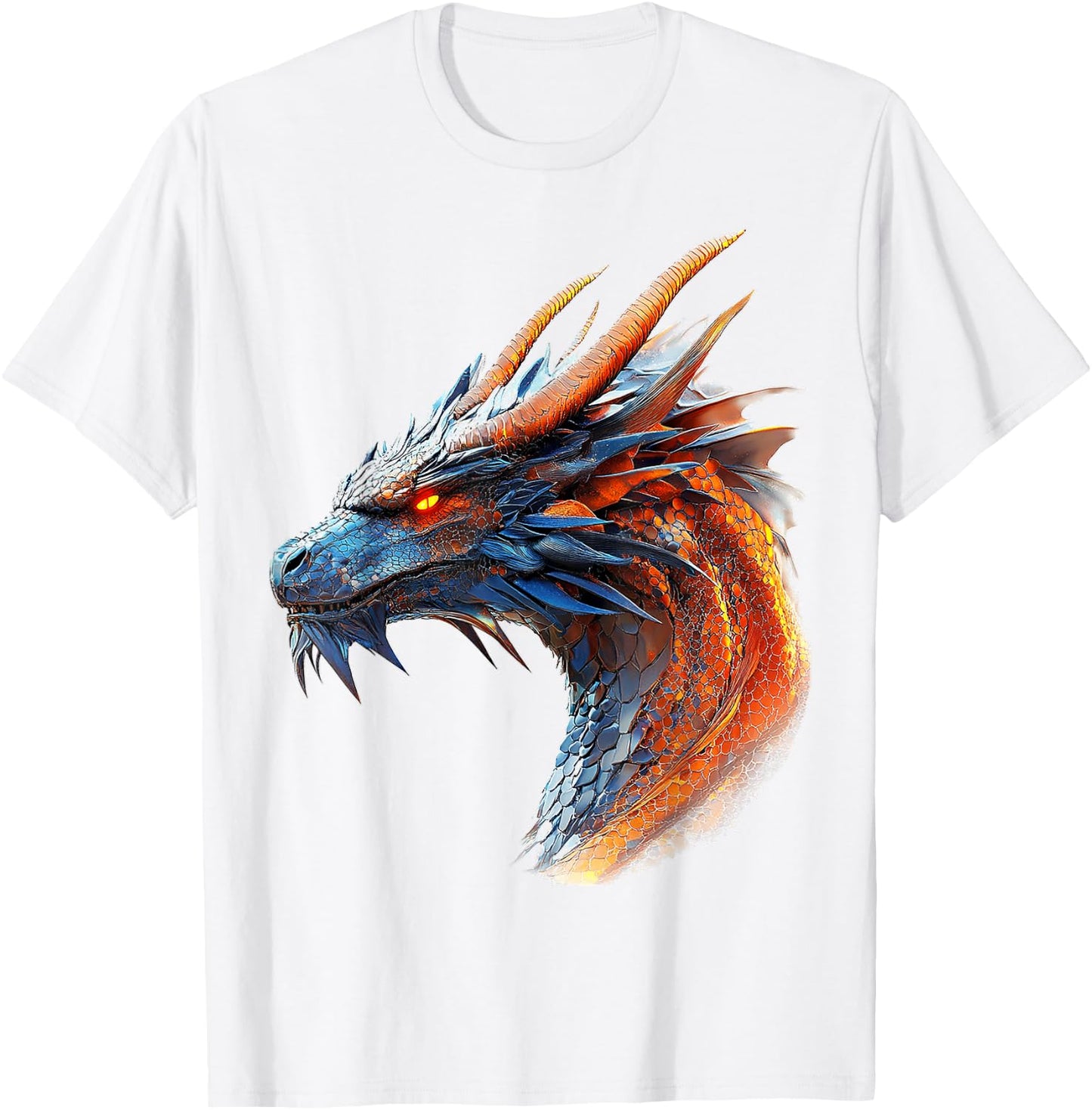 Dragon Drake Mythical Illustration Dragon Drake , white, S T-Shirt - T-Shirt | White