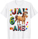Child Horse Child 6 Years Birthday Boy Girl Horse T-Shirt - T-Shirt | White