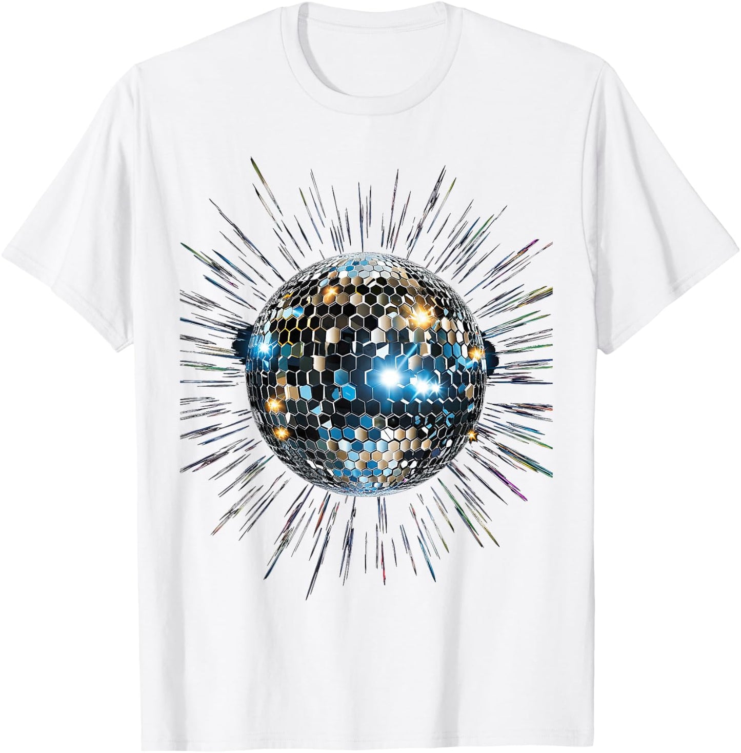 Discoball Vintage Retro House Disco Ball Cool Party , White T-Shirt - T-Shirt | White