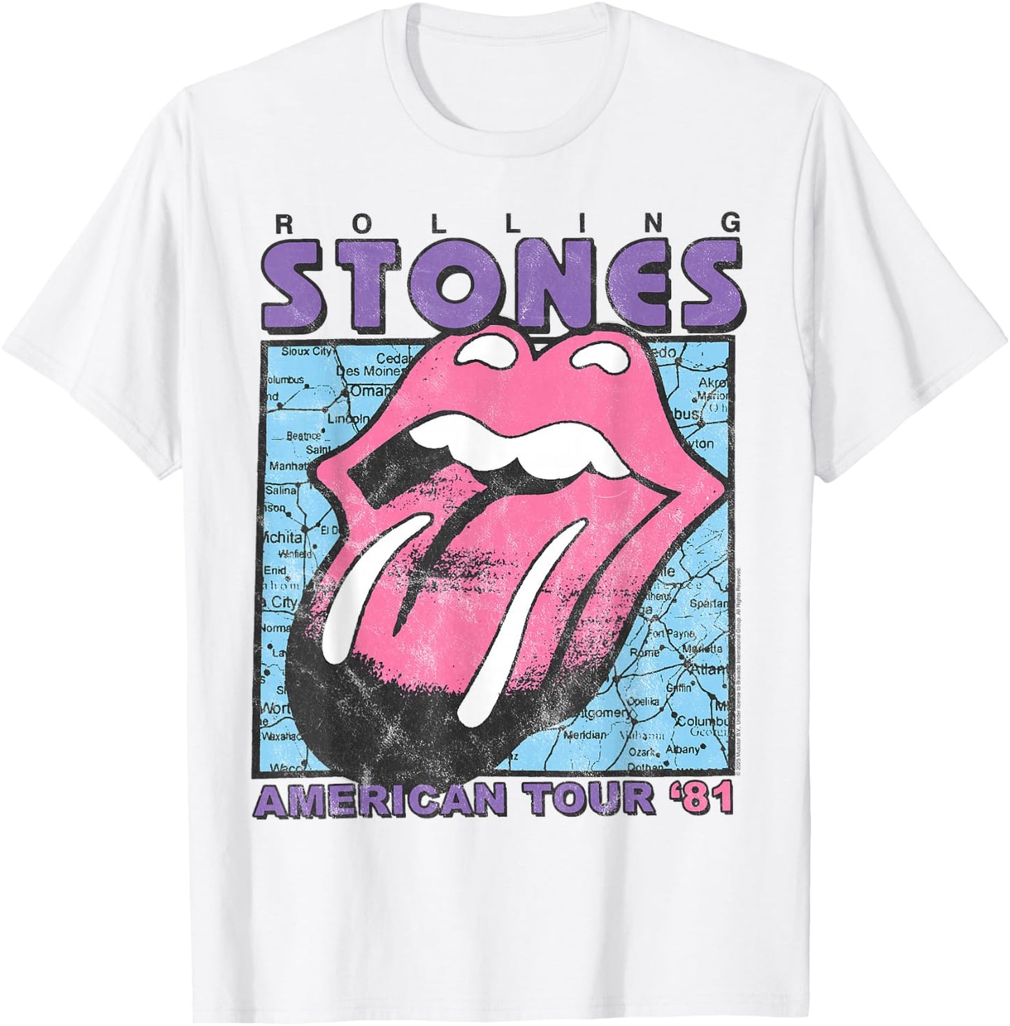 Official The Rolling Stones Tour 81 Grey for Vintage Fans T-Shirt - T-Shirt | White