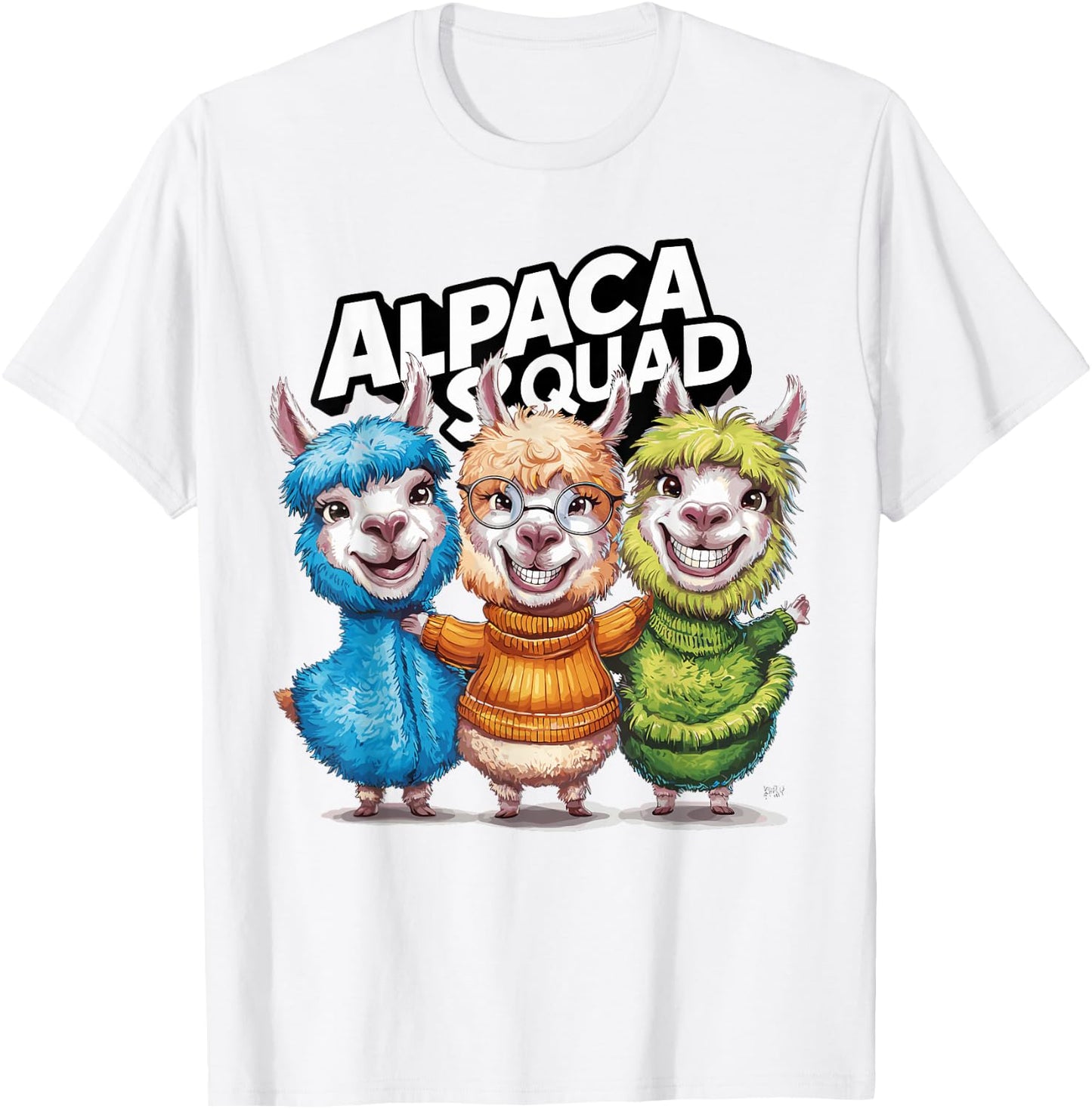 Alpaca Squad Design for Alpaca Lover Stuff | Kids Alpaca T-Shirt - T-Shirt | White
