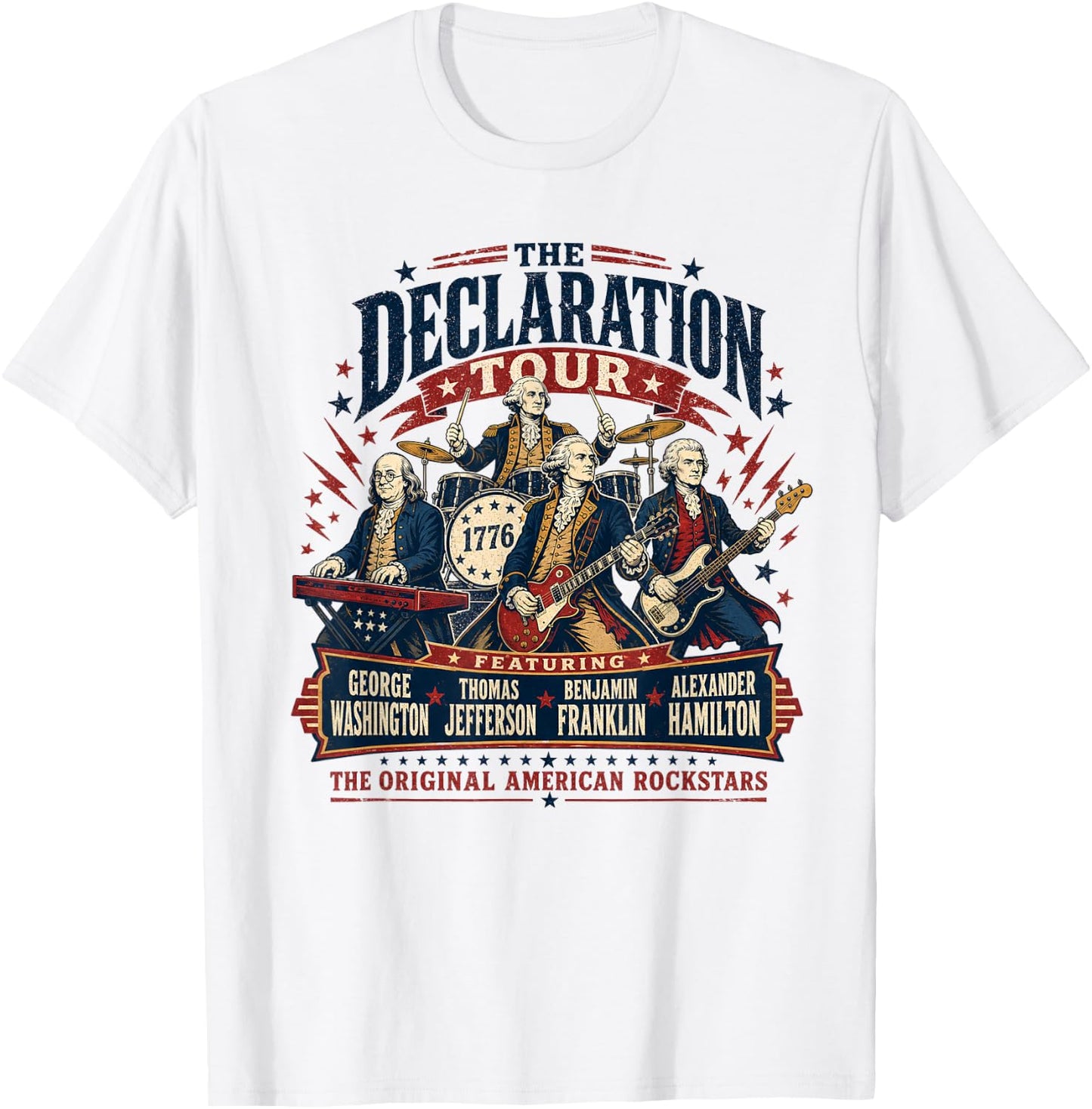 The Declaration Tour Original American Rockstars T-Shirt - T-Shirt | White