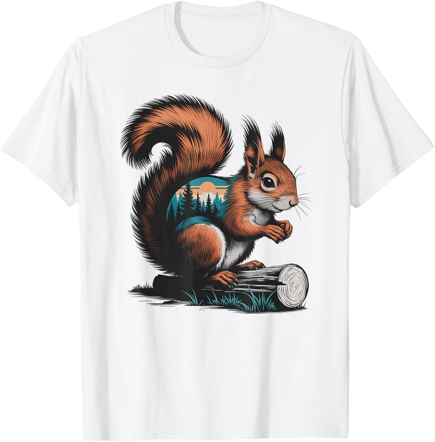 Squirrel Hunting Hiking Outdoor Camping Forest Men Women T-Shirt - T-Shirt | White