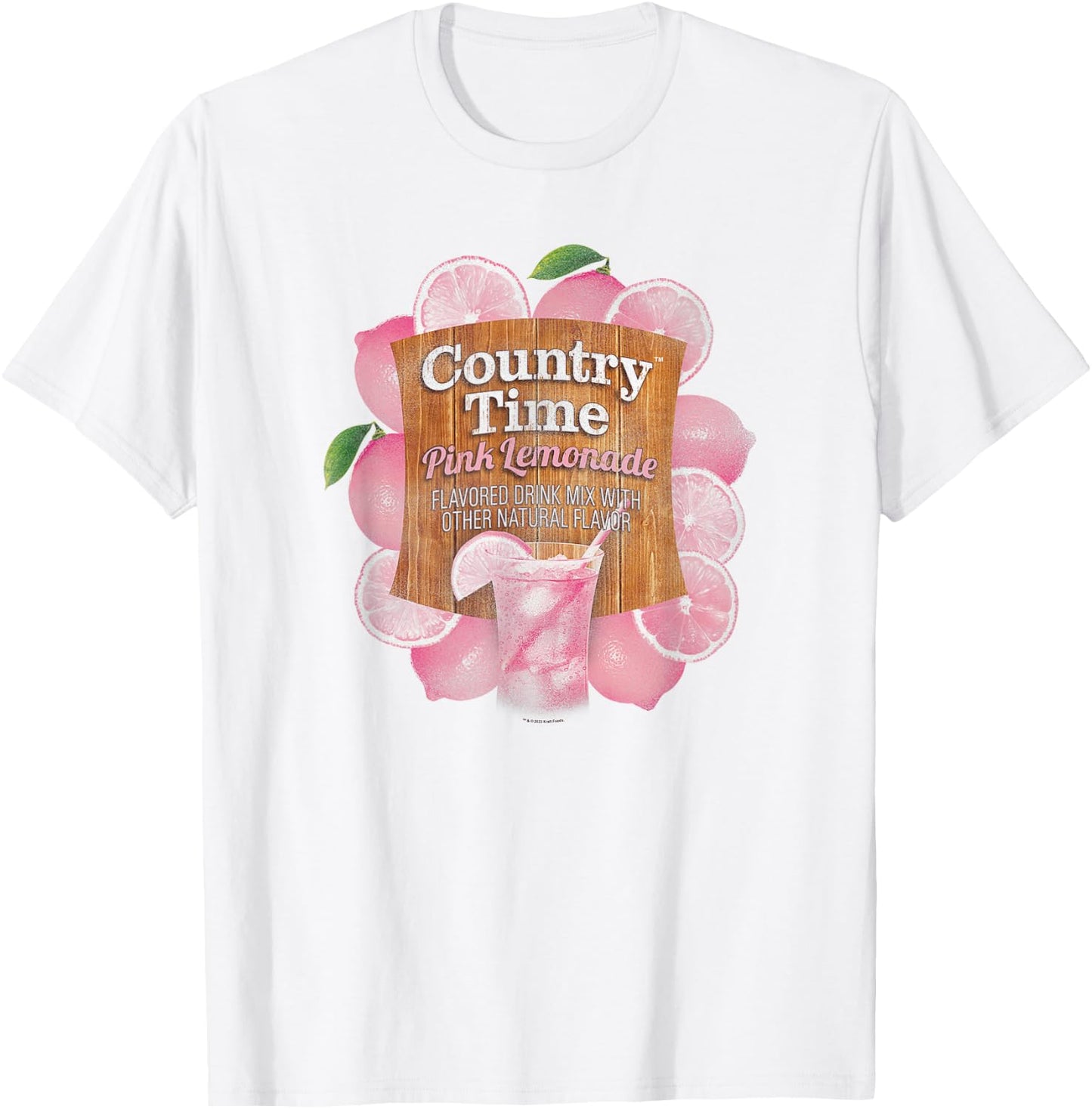 Country Time Pink Lemonade Classic Beverage Logo T-Shirt - T-Shirt | White
