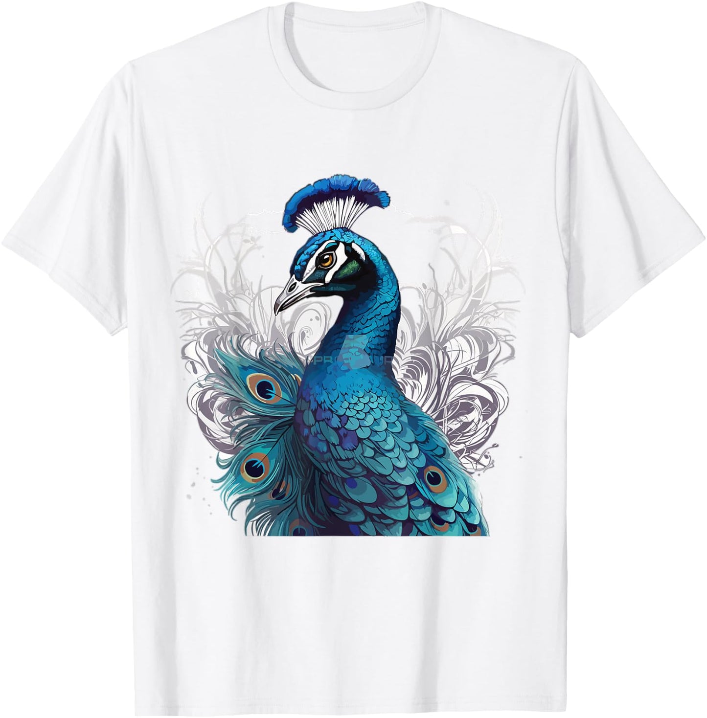 Peacock Feather Peahen Bird Animal Peacocks Lover T-Shirt - T-Shirt | White