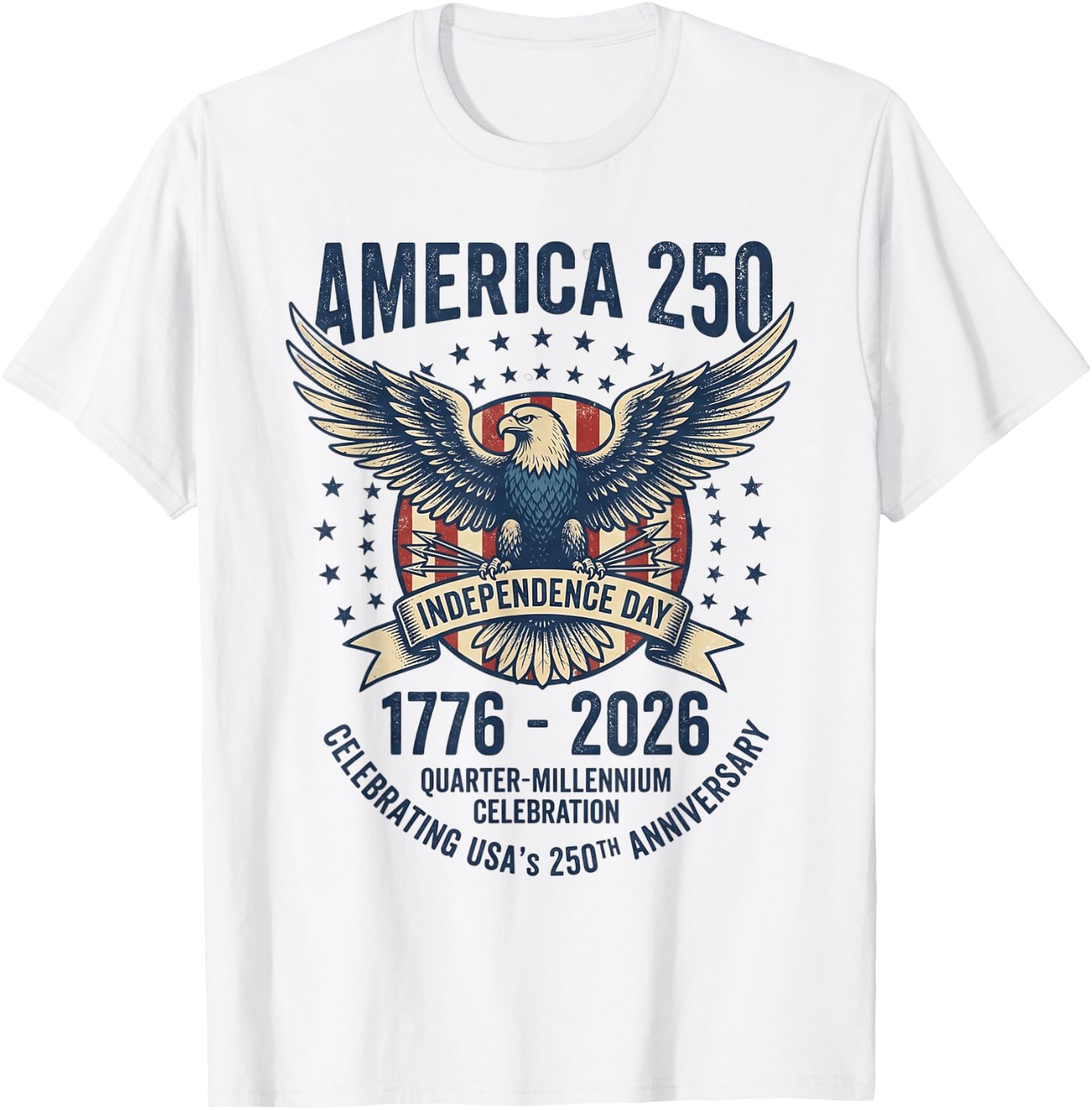 Anniversaire américain, États-Unis, 1776-2026, Quarter Millennium 250 T-Shirt - T-Shirt | White