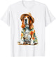Basset Hound Summer Dog , white, S T-Shirt - T-Shirt | White