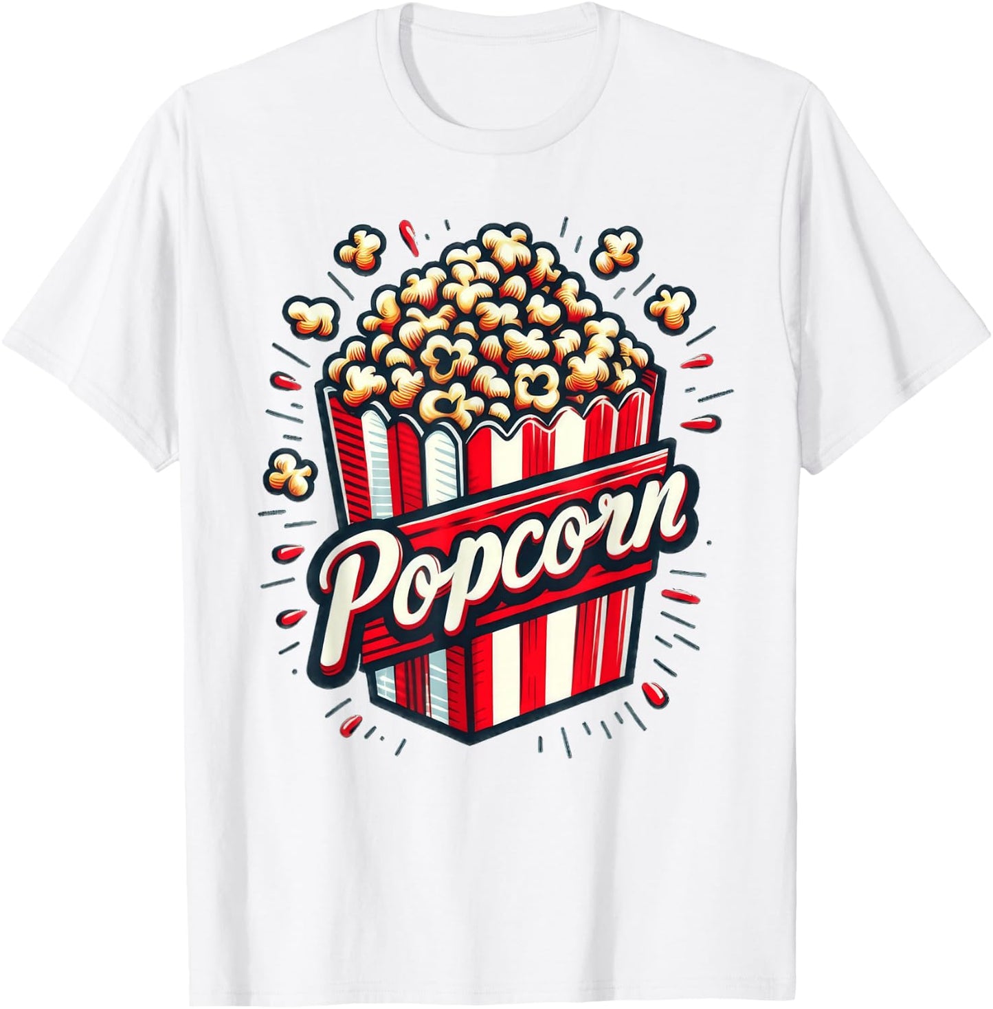 Popcorn Damen , White T-Shirt - T-Shirt | White
