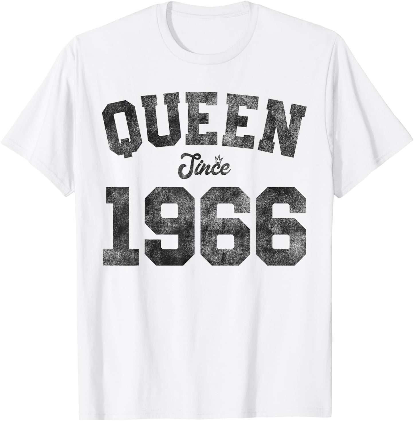 Queen Since 1966 60 Years Old 60th Birthday Funny Vintage T-Shirt - T-Shirt | White