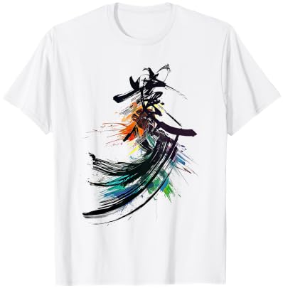 Anime Manga Pattern Abstract Drawing Art Flowers Anime , white, S T-Shirt - T-Shirt | White
