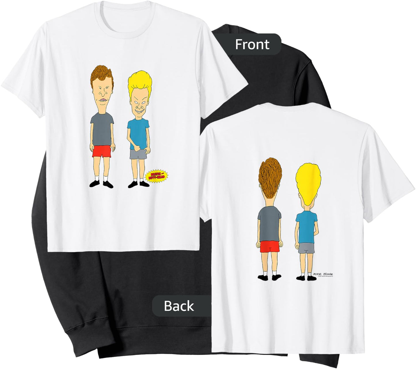 Beavis and Butt-Head Front and Back Sweatshirt - Sweatshirt | Black