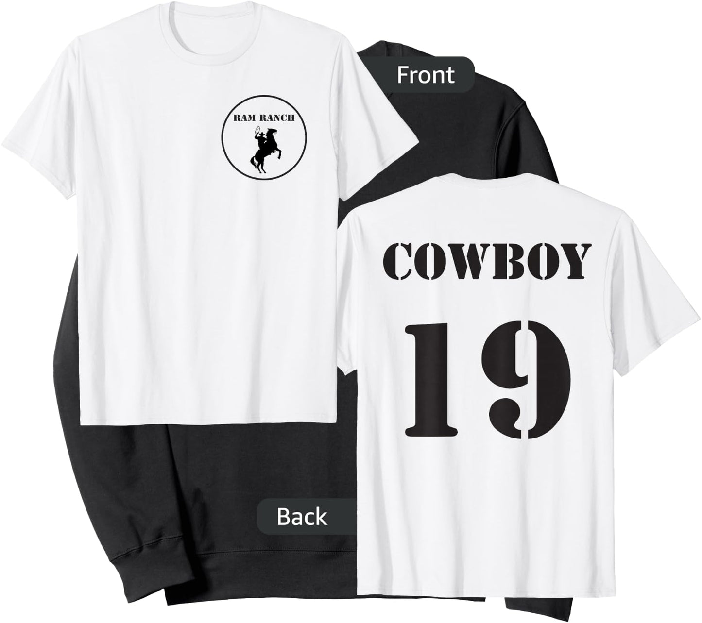 Ram Ranch Cowboy 19 meme Sweatshirt - Sweatshirt | Black