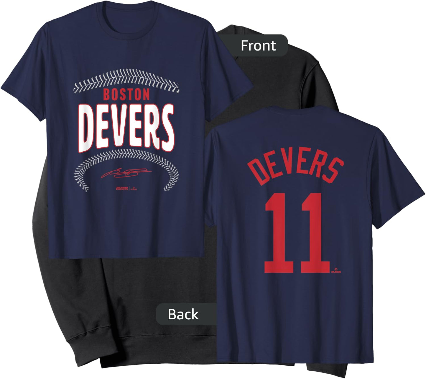 Rafael Devers Boston Baseball Name & Number (Front & Back) Sweatshirt - Sweatshirt | Black