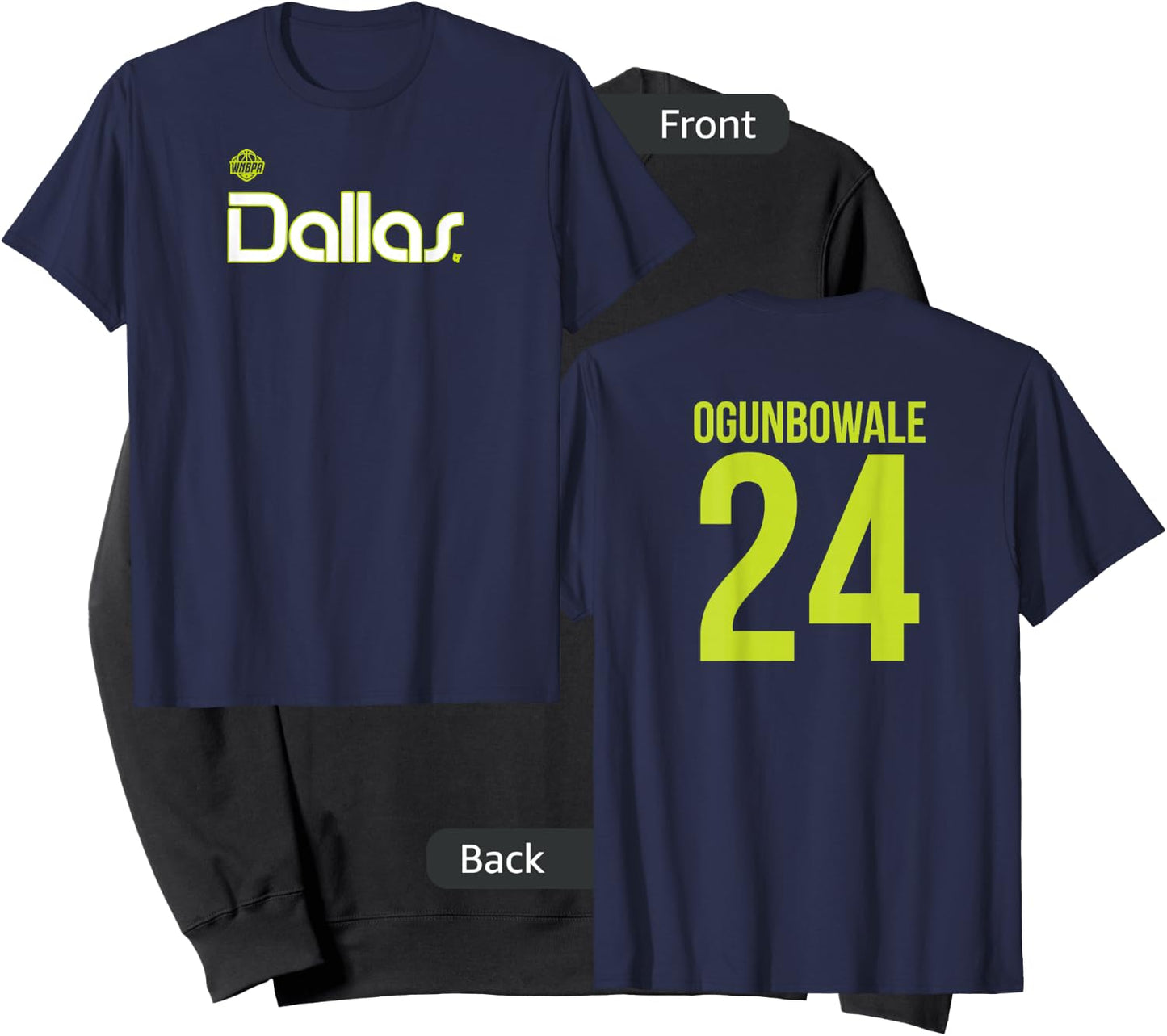 Arike Ogunbowale 24 - Number on Back - Dallas Basketball Sweatshirt - Sweatshirt | Black