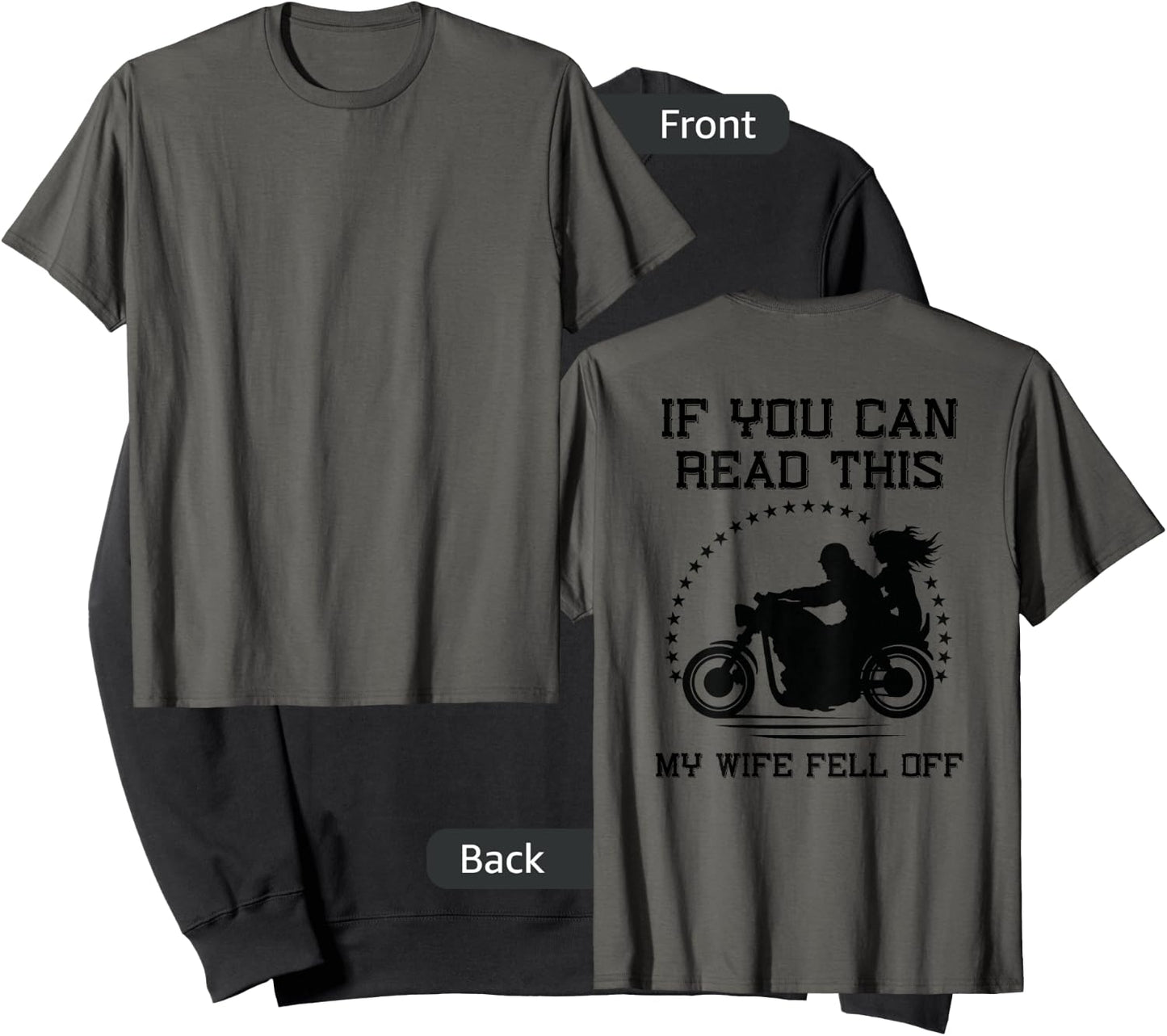 If You Can Read This My Wife Fell Off - design on back Sweatshirt - Sweatshirt | Black