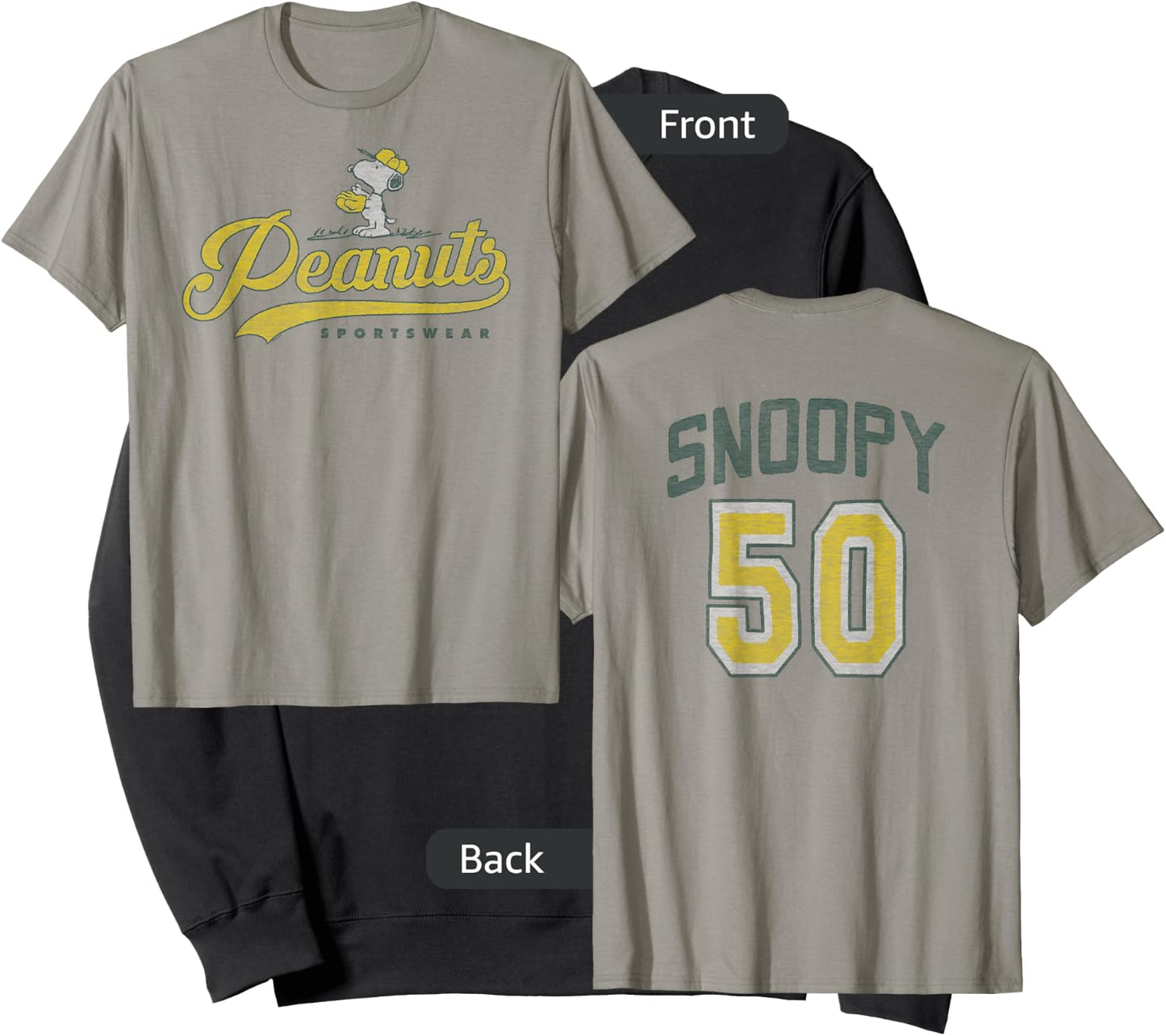 Peanuts Sportswear Snoopy #50 Sweatshirt - Sweatshirt | Black
